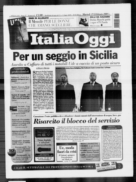 Italia oggi : quotidiano di economia finanza e politica